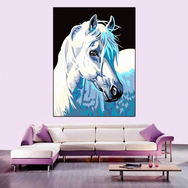 DIY Oil Painting Frameless picture on wall acrylic painting abstract oil painting unique gift paint by numbers Horses