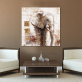 East Hot Selling Design Grey Elephant Wall Art decoration painting Handmade Abstract Decoration Oil Painting Accept Custom