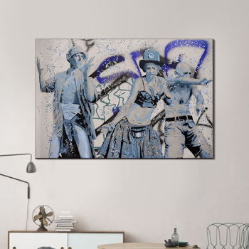 Abstrait fait à la main toile portrait art moderne portrait couteau huile encadrée peinture mur pour salon maison décoration murale