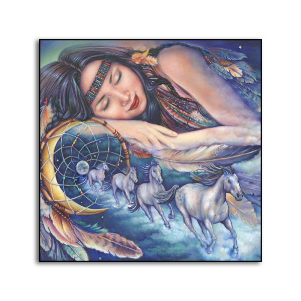 Best seller indian lady and running horse home decoration printing, OEM ODM design canvas printing