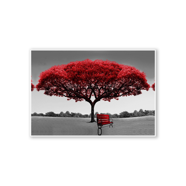 Modern style living room bedroom red tree landscape decorative canvas painting