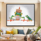 Handmade Painting for Room Decor Hand painted Color Frog Animals Canvas Painting