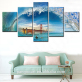 5 Panels Canvas Painting Beautiful sea Wall Art Painting Modern Home Decor Picture For Living Room
