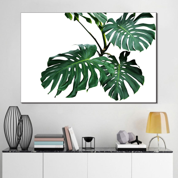 Nordic Art Tropical Plants Scandinavian Poster Green Leaves Decorative Picture Modern Wall Art Canvas Paintings Home Decoration