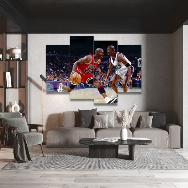 Attractive Style NBA Basketball Sports Portrait Art Wall Painting, Canvas Art Painting Home Decoration Painting