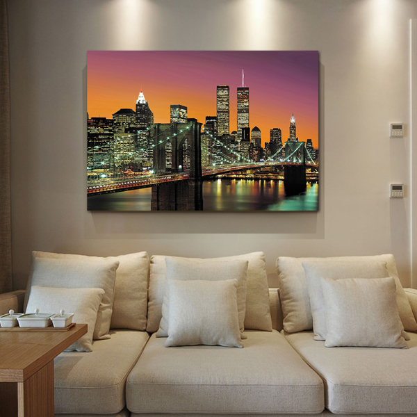 Abstract City Bridge View Art Wall Painting Works Canvas Living Room Home Decoration Oil Painting