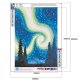 Custom Canvas Wall Art 5D Diy Crystal Homfun Diamond Painting Set Green Star Sky Diamond Paint by number for Amazon