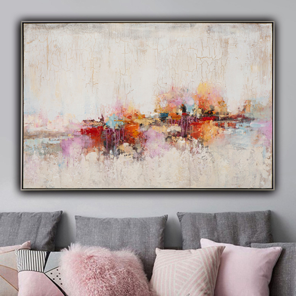 Large wall painting on oil painting vertical handmade abstract art decorative frames for living room decoration painting