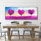 Digital oil painting customized color heart tree picture OEM printed canvas painting