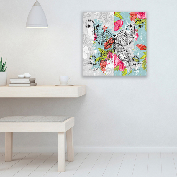 Modern Nordic Minimalist Paintings, Wall Art Butterfly Picture Oil Painting, Home Decoration Print Canvas Paintings