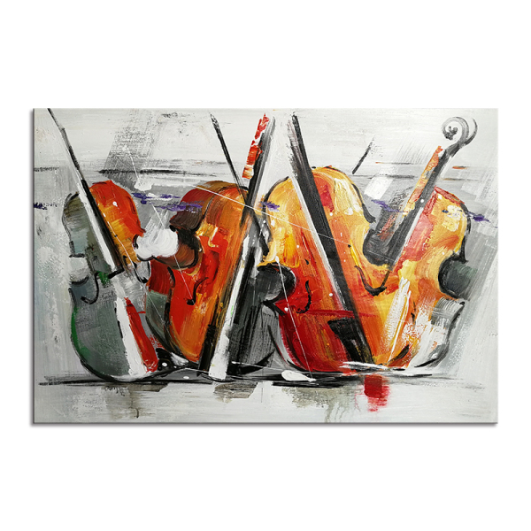 100% Handmade  Texture Oil Painting guitar Abstract Art Wall Pictures for Living Room Home Office Decoration