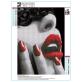 Custom Canvas Wall Art 5D Diy Crystal Homfun Diamond Painting Set Woman Red Lip Diamond Paint by number for Amazon