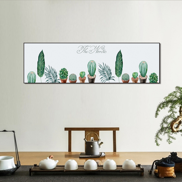 Modern Oil Painting Cactus Plant Art Home Decoration Living Room Art Painting Frameless