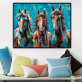 Hand Painted Modern Animal Oil Picture Handmade horse Art Oil Painting on Canvas for Home Decorative