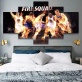 Attractive Style fire squad basketball poster canvas Art Painting, Home Decoration Print Canvas Art 5 Piece Set Painting