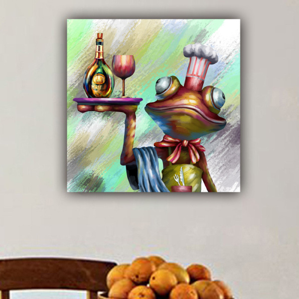 Fashion wholesale wall art custom design abstract frog cook photo picture prints painting original products