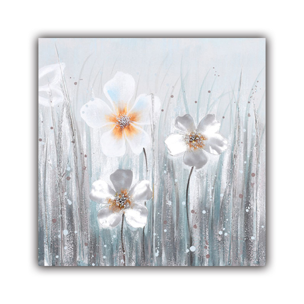 New Design Handpainted Canvas Painting, Abstract Thick Texture Flowers Home Wall Art Picture For Living Room