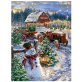 Custom Christmas Tree Farm AB Round Crystal Rhinestones Diamond Painting 5D full drill Painting of A Diamond for adult