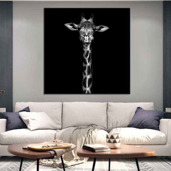 Animal Canvas Painting Nordic Black&White Wall Pictures Modular Paintings For Living Room Home Art Decoration Prints