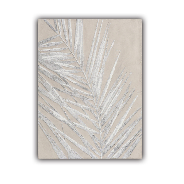 Handmade  Texture Oil Painting Large gray leaves  Abstract Art Wall Pictures for  Home Office Decoration