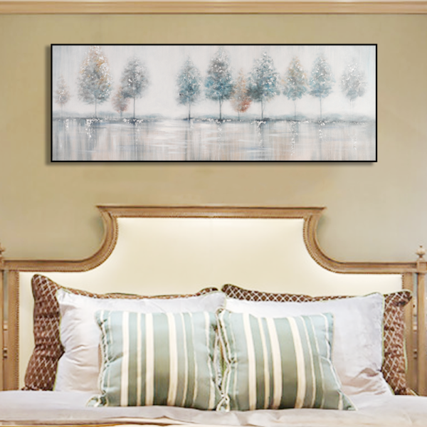 New arrival long size handmade scenic oil painting, home hotel wall decoration oil painting handmade