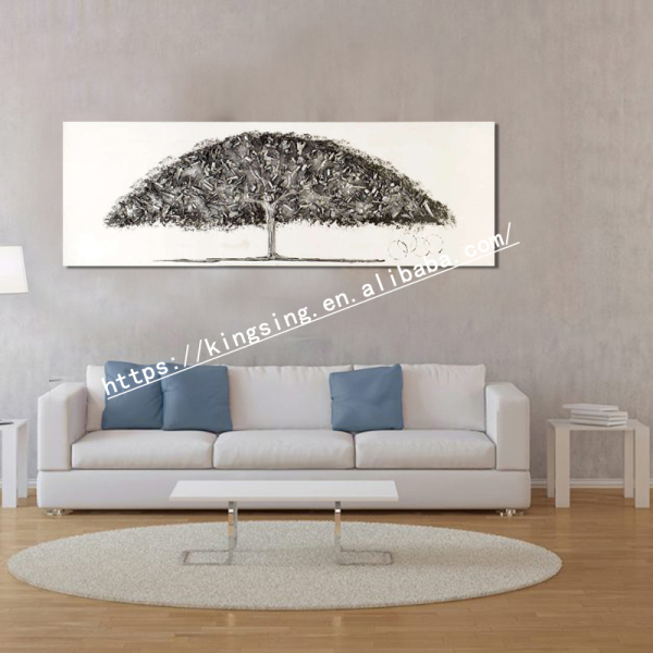 Decoration wall handmade abstract beautiful scenery landscape tree oil painting on canvas