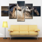 New Arrival HD 5 Panel Canvas Print Painting Handsome Horse Painting For Wall Art Decor