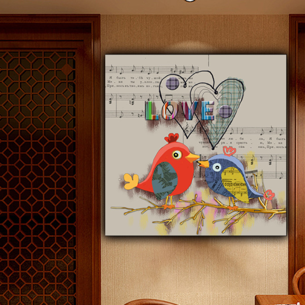 Canvas Animal Birds Wall Art Decorative Painting Prints Poster Craft Family Canvas Painting
