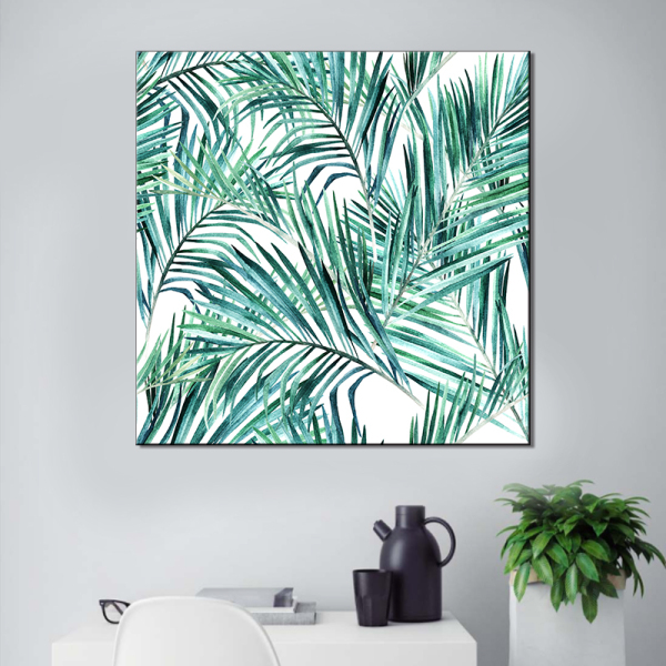Nordic Tropical Plant Wall Art Print Canvas Painting Fresh Green Leaves Posters and Prints Wall Pictures for Living Room Decor