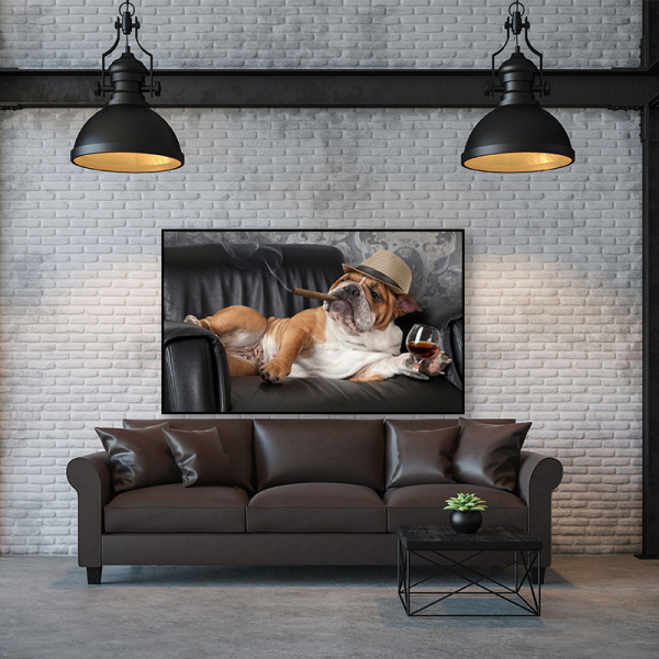 OEM&ODM design pet dog picture living room bedroom wall decorative canvas digital decorative painting