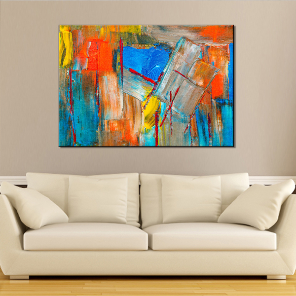 Custom 100% Orange painting canvas wall art abstract canvas oil paintings for home decor