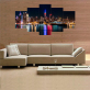 Modern 5 Frameless Canvas City Night Scene Picture Printing Art Home Decoration 5 Living Room Picture