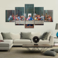 5 Panels Last Super Wall Art Canvas Painting For Living Room Wall Jesus Religion Prints And Posters Canvas Picture Cuadros Deco