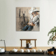 handmade oil painting  Cool cowboy Girl  Thick texture home decor  Wall Decoration