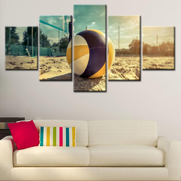 modern 5 panels printed canvas art work football pictures wall decor pictures