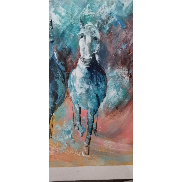 100% Custom Running Horse painting canvas wall art abstract canvas oil paintings for home decor