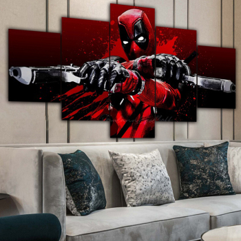 Juego de combinación de cinco pares de Spiderman, pintura en lienzo HD, pintura para decoración del hogar