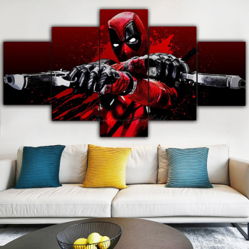 Juego de combinación de cinco pares de Spiderman, pintura en lienzo HD, pintura para decoración del hogar