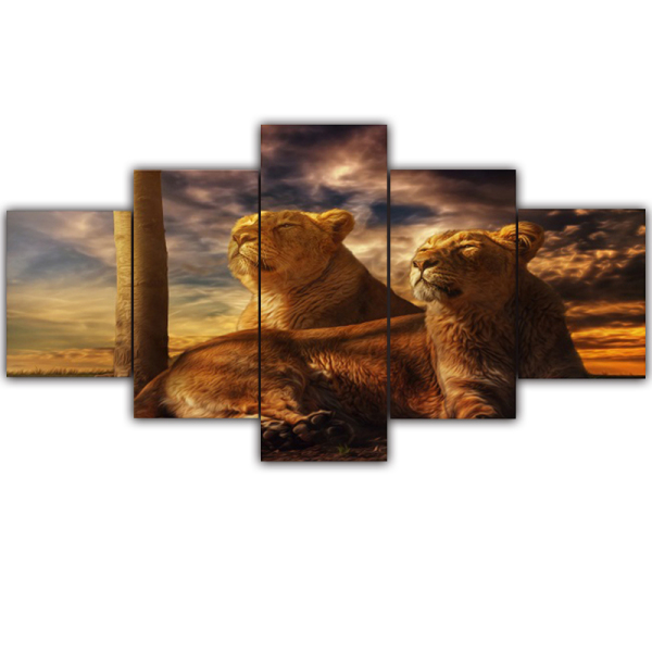 Animal HD spray painting five sets of combination painting home decoration painting