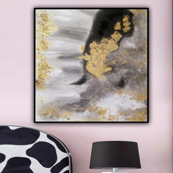 Abstract hand-painted oil painting hotel living room decoration painting core supports customization