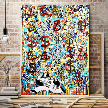 The latest Abstract spray painting canvas decorative painting of living room porch