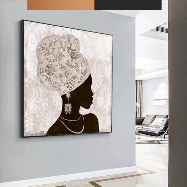 Abstract African Women Picture Decorative Wall Art Painting Canvas Handpainted