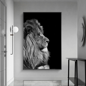 Wild Lion Letter Motivational Quote Art Animals Posters and Prints inspirational canvas art