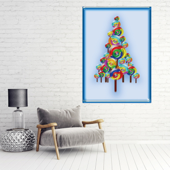 Nuevo árbol de Navidad pintura en aerosol HD pintura para decoración del hogar
