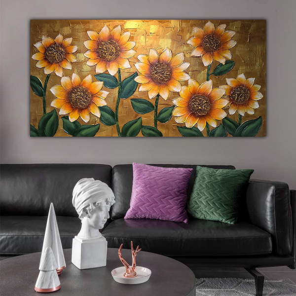 Wholesale handmade art flower oil painting modern decorative wall painting art painting