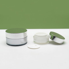 DNJA-602 Single layer electroplated cover acrylic cream jar