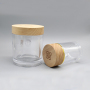 DNJF-564 Round 130ml 320ml 480ml Large Plastic Storage Jar Container with Wood Lid