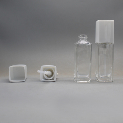 DNLB-517 luxury empty  cosmetic square glass bottle