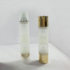 DNAP-523 New Design 2 in 1 blue glossy luxury slim double head empty foundation airless bottle