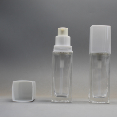 DNLB-517 luxury empty  cosmetic square glass bottle